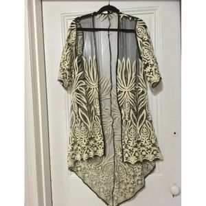 Sheer Boho Long Cardigan NWOT